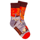 Powder Purple Fox Scene Socks