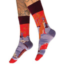 Powder Purple Fox Scene Socks