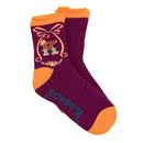 Powder Purple Letter K Ankle Socks