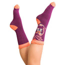 Powder Purple Letter K Ankle Socks