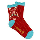 Powder Red Letter A Ankle Socks