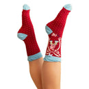 Powder Red Letter A Ankle Socks