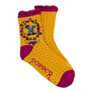 Powder Yellow Letter X Ankle Socks