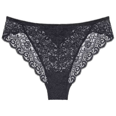 Triumph Black Amourette High Leg Tai Knickers