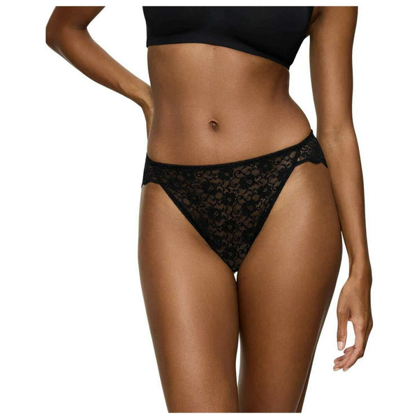 Triumph Black Amourette High Leg Tai Knickers