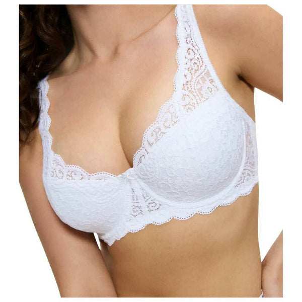 Triumph White Amourette Wired Padded Lace Bra