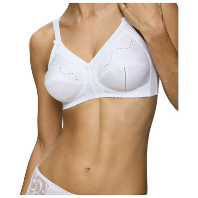 Triumph White Doreen Cotton Non Wired Bra