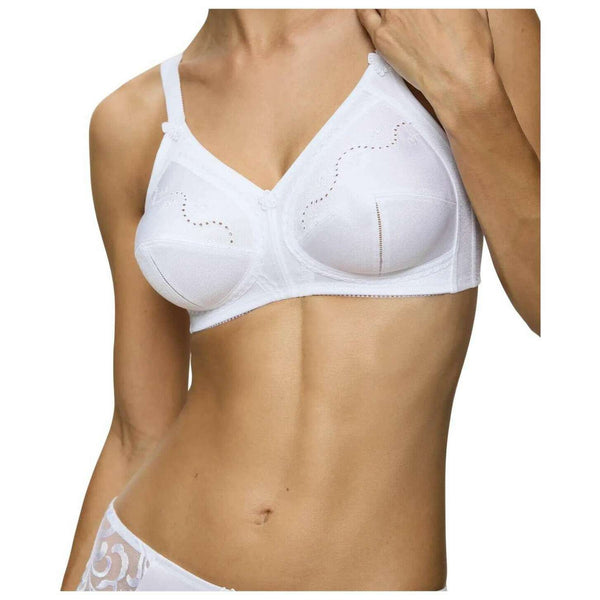 Triumph White Doreen Cotton Non Wired Bra