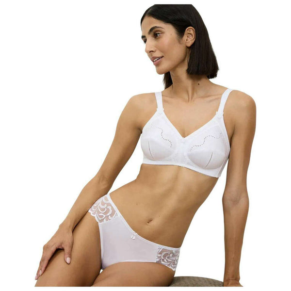 Triumph White Doreen Cotton Non Wired Bra