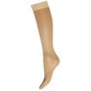 Wolford Beige Satin Touch Sheer Shimmer 20 Denier Knee High Tights