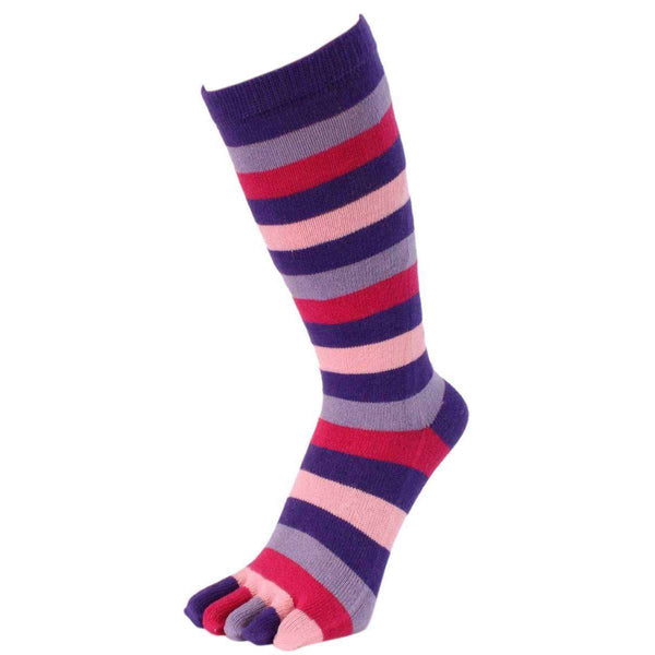 TOETOE Purple Stripy Toe Socks 
