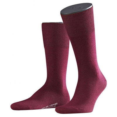 Falke Burgundy Barolo Airport Midcalf Socks 