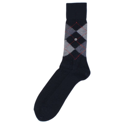 Burlington Navy Preston Argyle Socks 