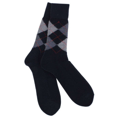 Burlington Navy Preston Argyle Socks 