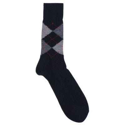 Burlington Navy Preston Argyle Socks 