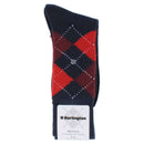 Burlington Navy Preston Argyle Socks 