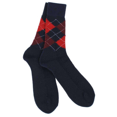 Burlington Navy Preston Argyle Socks 
