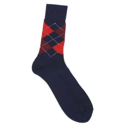 Burlington Navy Preston Argyle Socks 