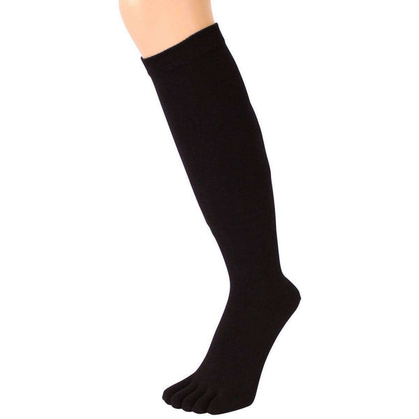 TOETOE Black Everyday Knee High Toe Socks 