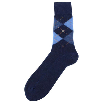 Burlington Navy Preston Argyle Socks 