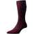 Pantherella Burgundy Vale Rib Cotton Lisle Socks 