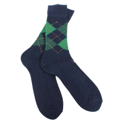 Burlington Navy Preston Argyle Socks 