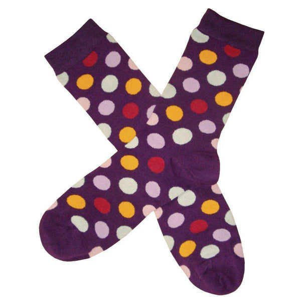 Bassin and Brown Purple Multi Spot Socks 