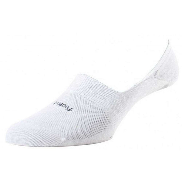Pantherella White Footlet Egyptian Cotton Shoe Liner 