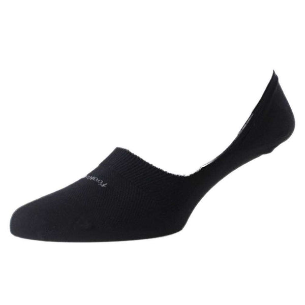 Pantherella Black Footlet Egyptian Cotton Foot Liner Socks 