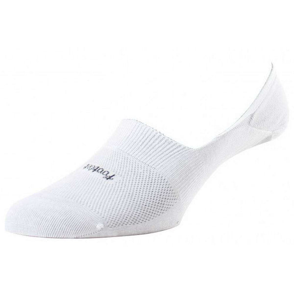 Pantherella White Footlet Egyptian Cotton Foot Liner Socks 