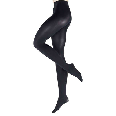 Falke Navy Warm Deluxe 80 Denier Opaque Matte Thermo Tights 