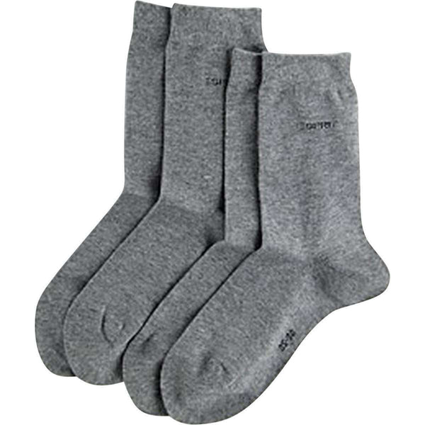 Esprit Grey Basic Fine Knit Mid-Calf 2 Pack Socks 