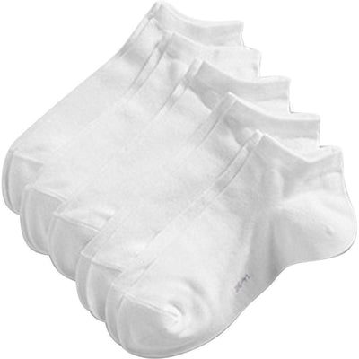 Esprit White Solid Block Colour Sneaker 5 Pack Socks 