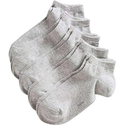 Esprit Grey Solid Block Colour Sneaker 5 Pack Socks 