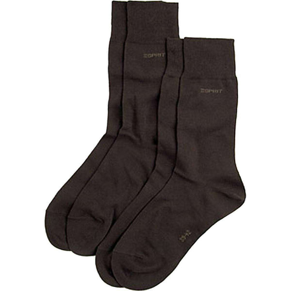 Esprit Brown Basic 2 Pack Socks 