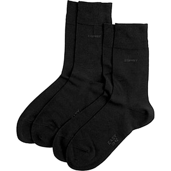 Esprit Black Basic Soft Cuff 2 Pack Socks 