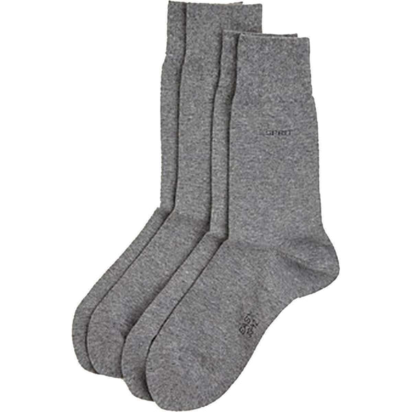 Esprit Grey Basic Soft Cuff 2 Pack Socks 