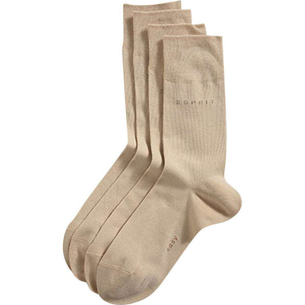 Esprit Cream Basic Soft Cuff 2 Pack Socks 
