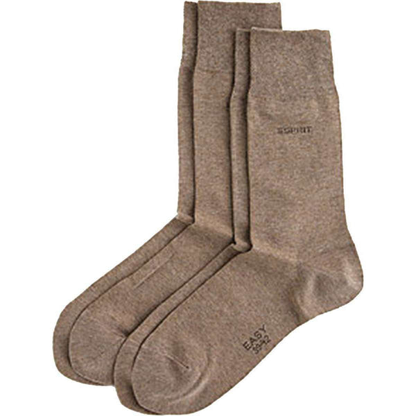 Esprit Brown Basic Soft Cuff 2 Pack Socks 