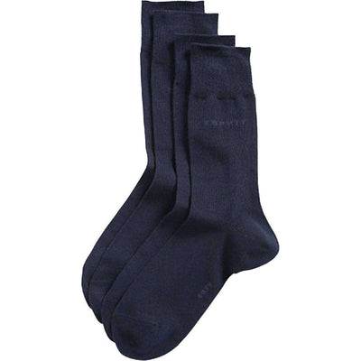 Esprit Navy Basic Soft Cuff 2 Pack Socks 
