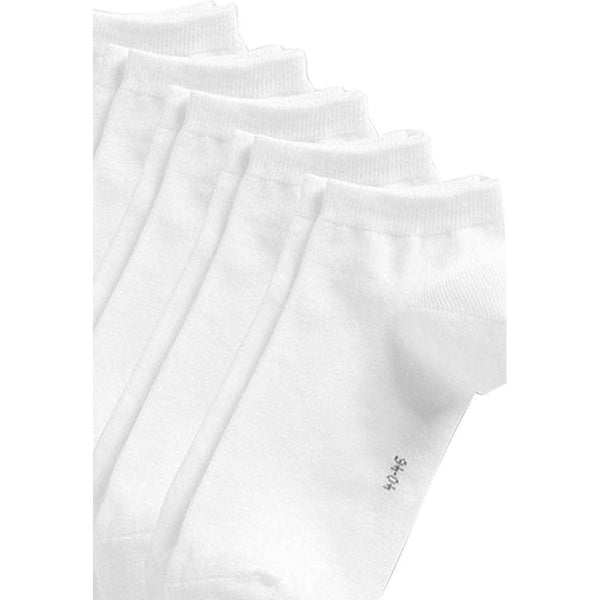 Esprit White Block Coloured Sneaker 5 Pack Socks 