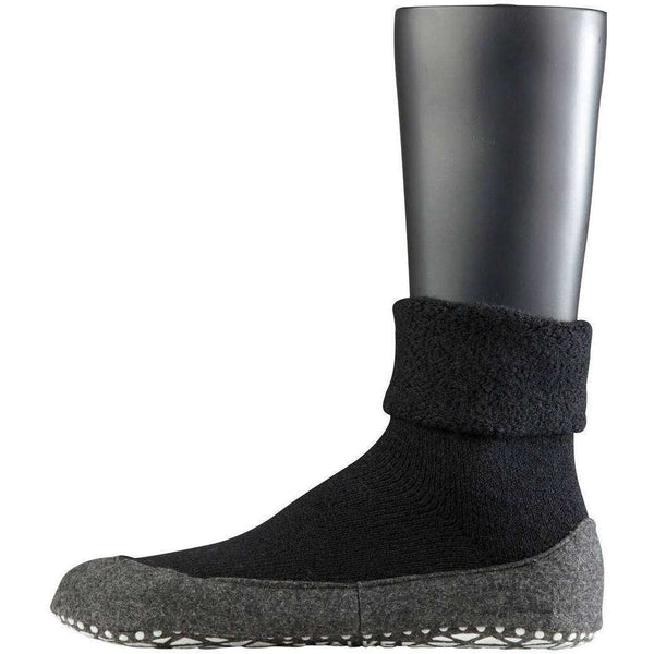 Falke Black Cosyshoe Midcalf Socks 