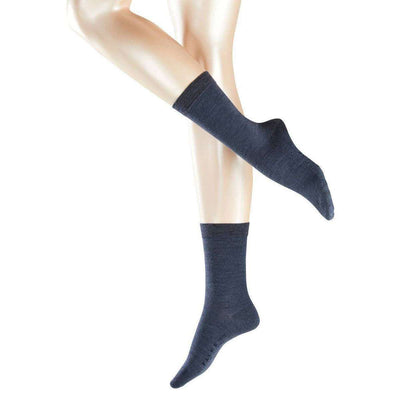 Falke Blue Softmerino Midcalf Socks 