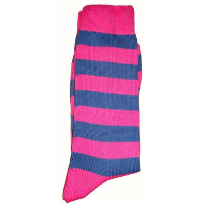 Bassin and Brown Pink Striped Midcalf Socks 
