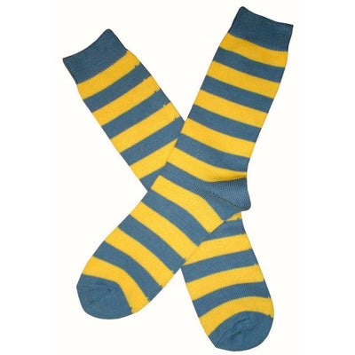 Bassin and Brown Grey Striped Midcalf Socks 