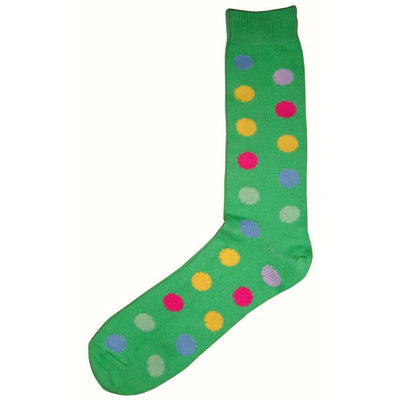 Bassin and Brown Green Spotted Midcalf Socks 