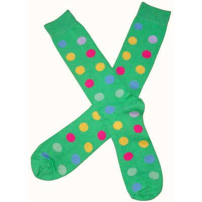 Bassin and Brown Green Spotted Midcalf Socks 