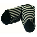 Bassin and Brown Black Vertical Stripe Midcalf Socks 