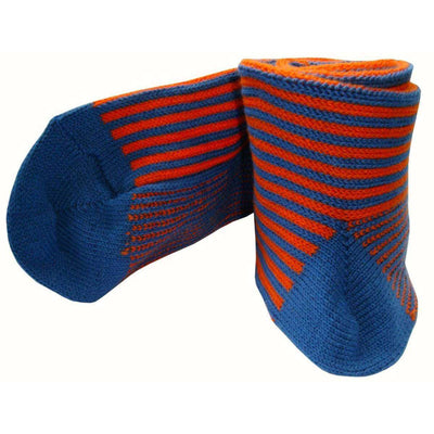 Bassin and Brown Blue Vertical Stripe Midcalf Socks 