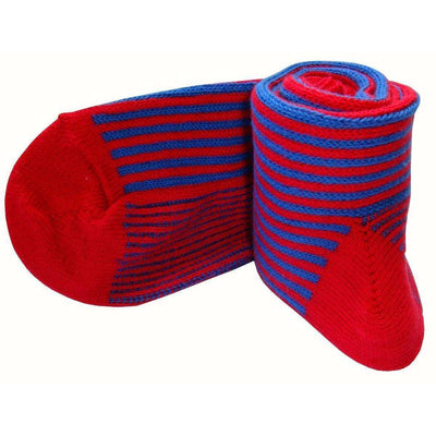 Bassin and Brown Red Vertical Stripe Midcalf Socks 